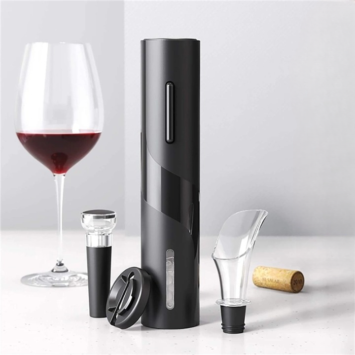 Vinoé - Set med Elektrisk Vinöppnare - batteridriven
